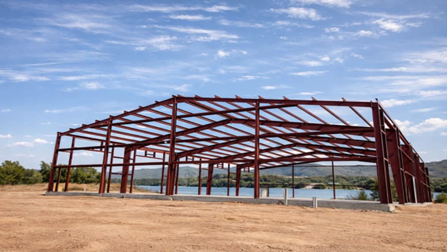 Steel Buildings Rishdon Red Iron Steel Buildings - Rossi Steel Buildings